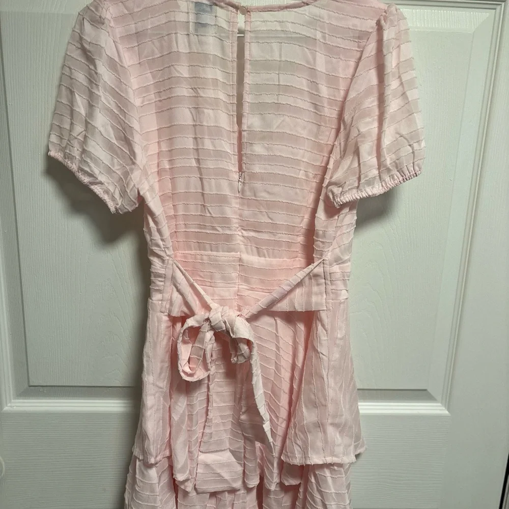 Blue Rain Light Pink Layered Romper - Picture 3 of 3